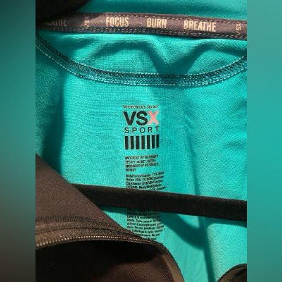 Victoria Secret (VSX) Knockout Jacket Med Black Aqua - Picture 3 of 4